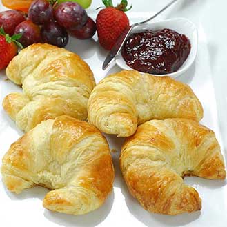 100% Butter French Curved Croissants - 3.5 oz, Unbaked