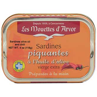 French Sardines in Extra Virgin Olive Oil and Chili