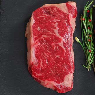 Wagyu Beef New York Strip Steak MS6 - Cut To Order