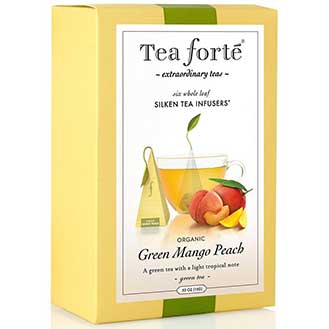 Tea Forte Organic Green Mango Peach Green Tea - Event Box, 48 Infusers