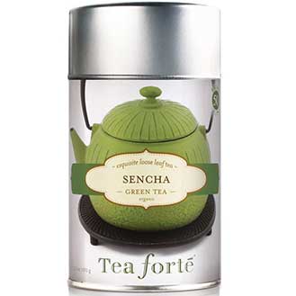 Tea Forte Organic Sencha Green Tea - Loose Leaf Tea Canister