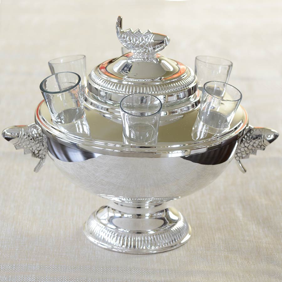 Small Silver-Plated Caviar Serving Set