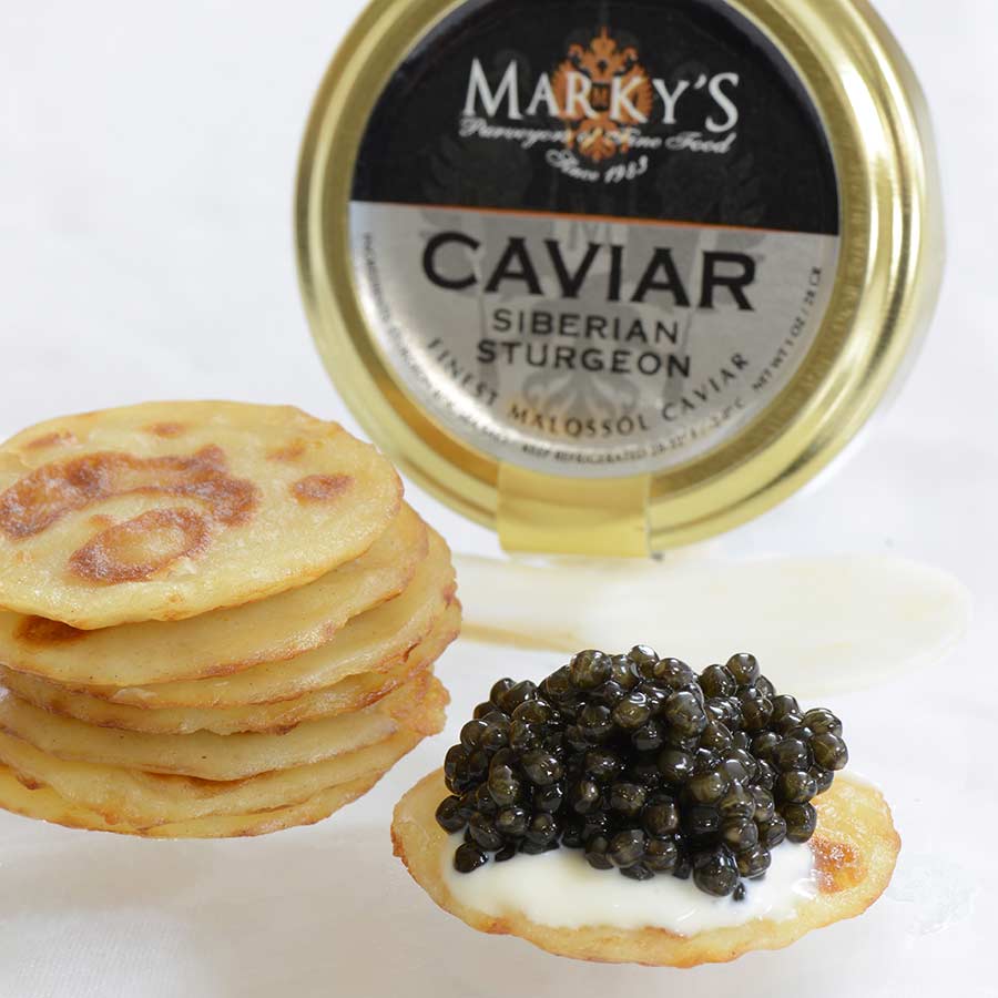 French Osetra Baerii Siberian Caviar Gift Set - Gourmet Food Store