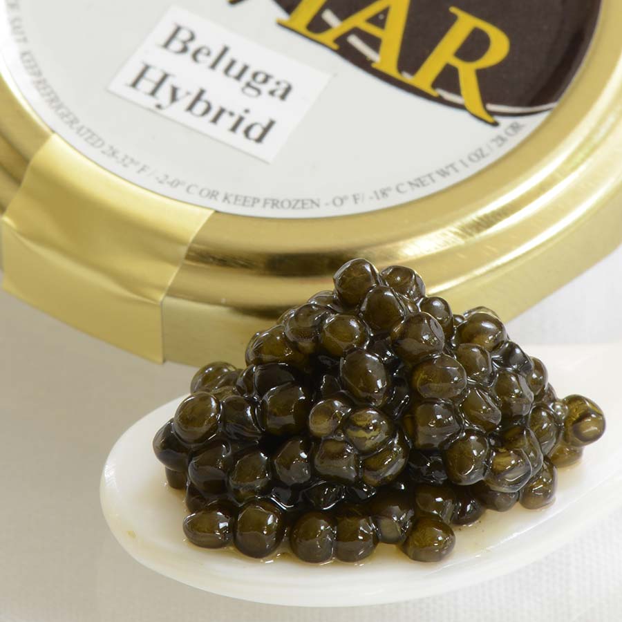 Marky’s Beluga Hybrid Black Caviar – Premium HUS BAE Sturgeon Malossol Roe  – Large Beads, Buttery Flavor