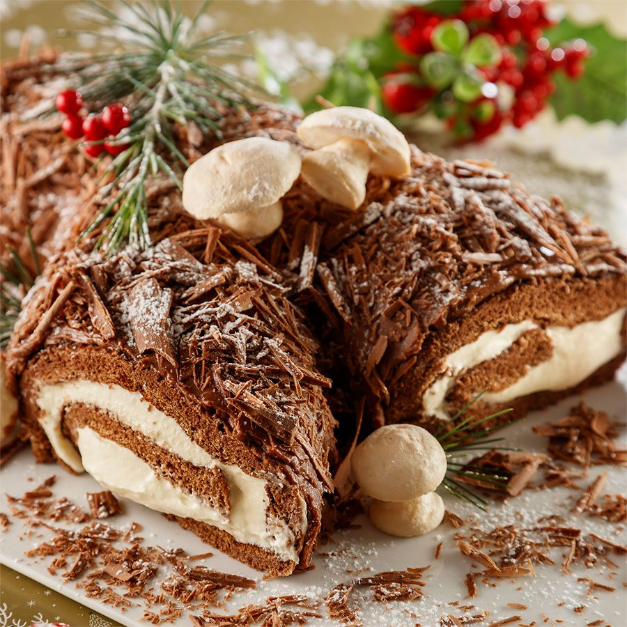 Holiday Yule Log Cake (Bûche de Noël) - Ahead of Thyme