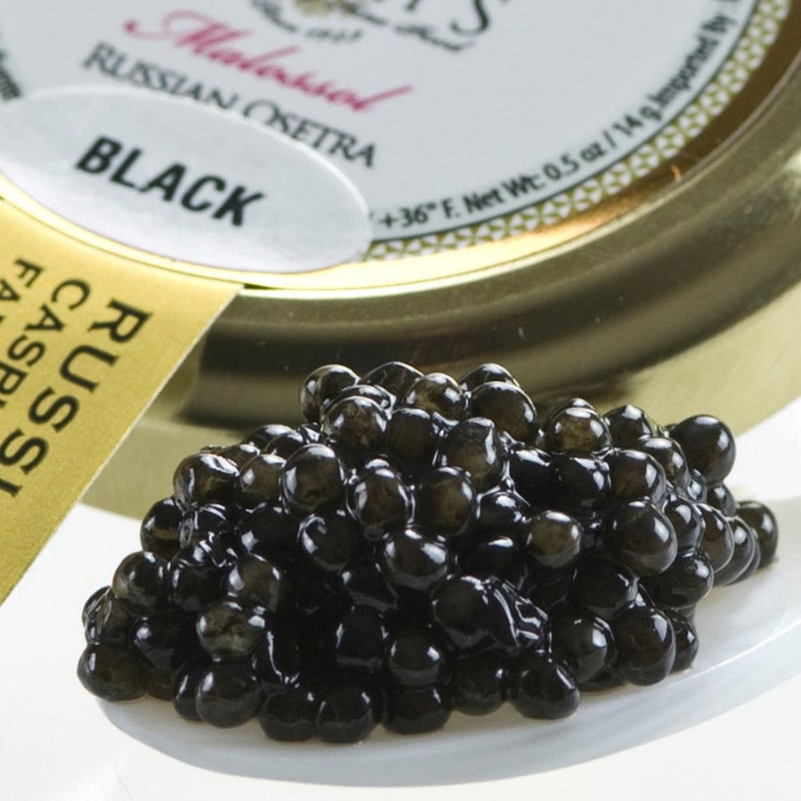 Osetra Karat Black Russian Caviar - Malossol, Farm Raised - Gourmet ...