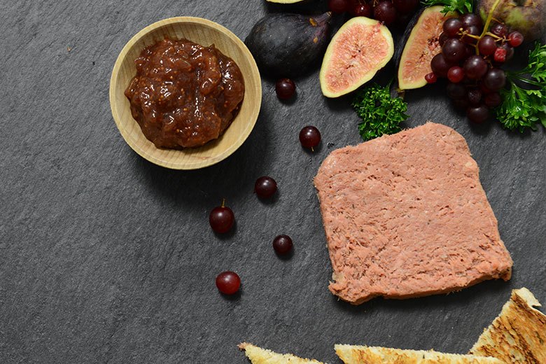 An example of serving foie gras with jam and fruit, photo by Gourmet Food Store