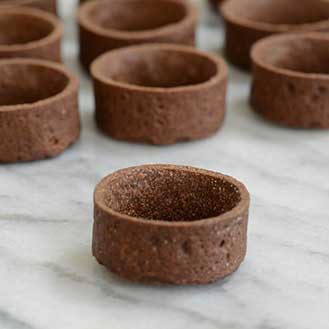 Round Sweet Chocolate Tartlets