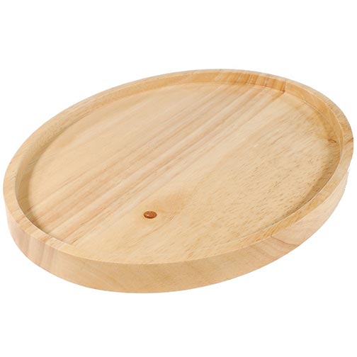 Wood Oval Serving Tray Set