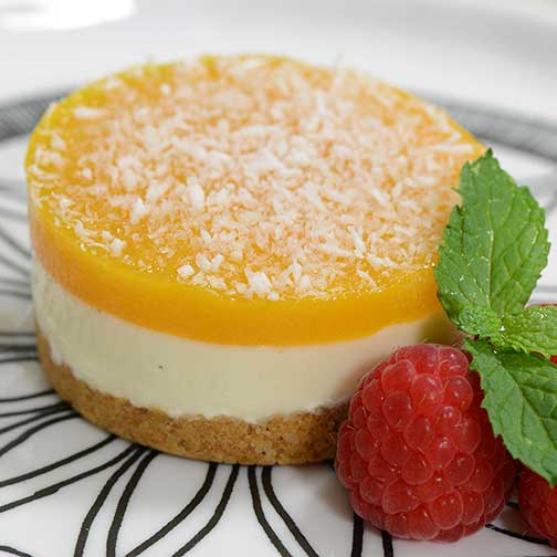 French Mango And Panna Cotta Shortbread Cake Frozen Gourmet Food Store