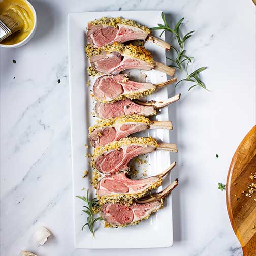 Roast Rack of Lamb Recipe - Gourmet Food Store Photo [1]